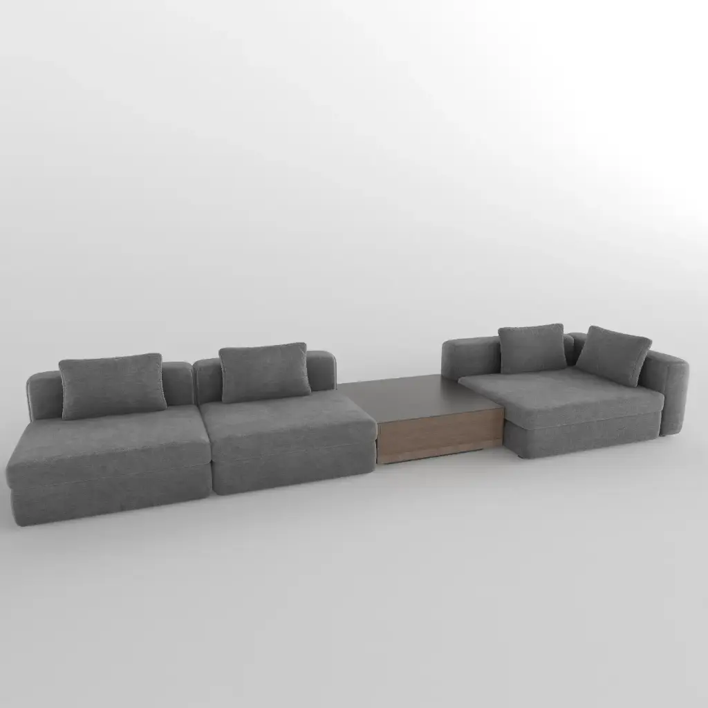 Settled Wood Sofa