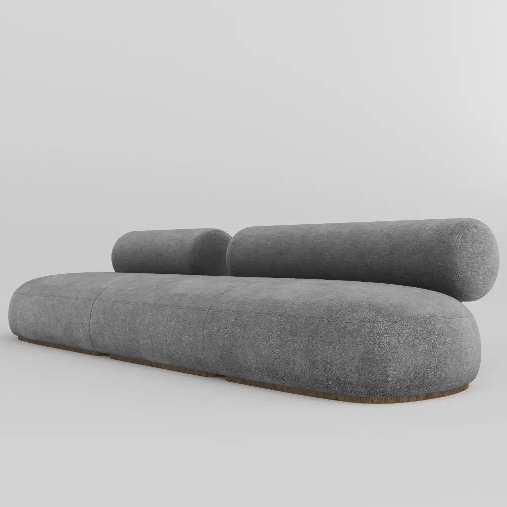 Round Armrestless Sofa