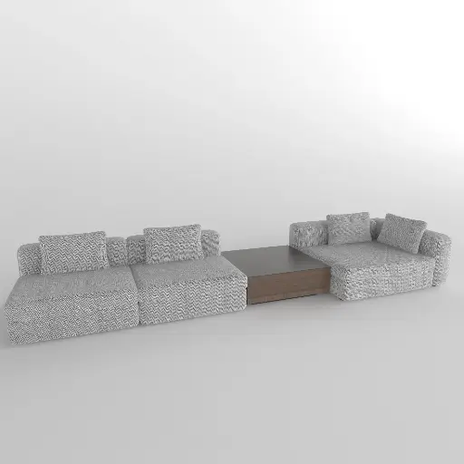 Settled Wood Sofa